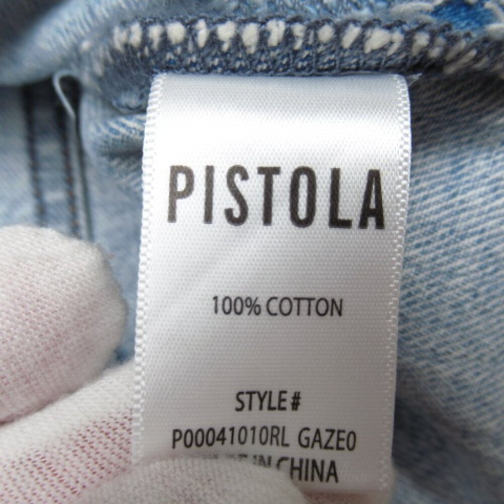 Pistola Gia Fitted Collarless Denim Vest Gaze 100% Cotton M - Picture 9 of 14